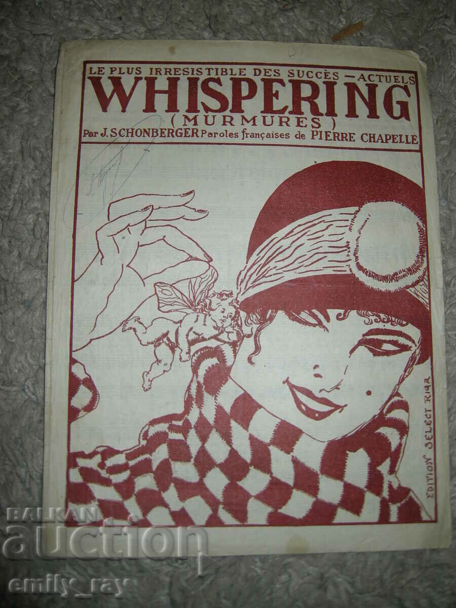 Sheet music - Whispering (Murmures)