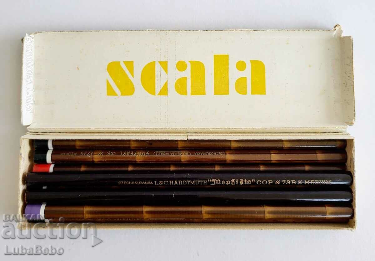 Retro colored pencils in original cardboard box. with price 30.00 BGN | € 15.34 Retro colored pencils in original cardboard box. with price 30.00 BGN | € 15.34
