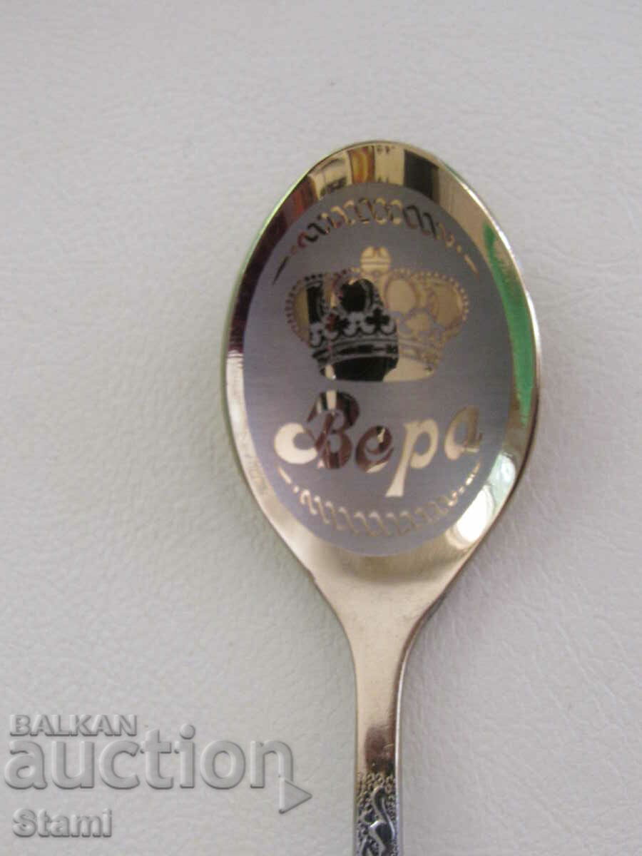 Licitație Lingurita personalizata de cafea sau ceai cu nume-Vera Licitație Lingurita personalizata de cafea sau ceai cu nume-Vera