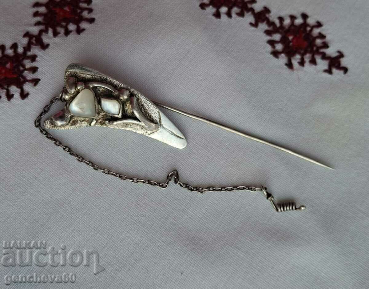 Designer silver pin Designer silver pin