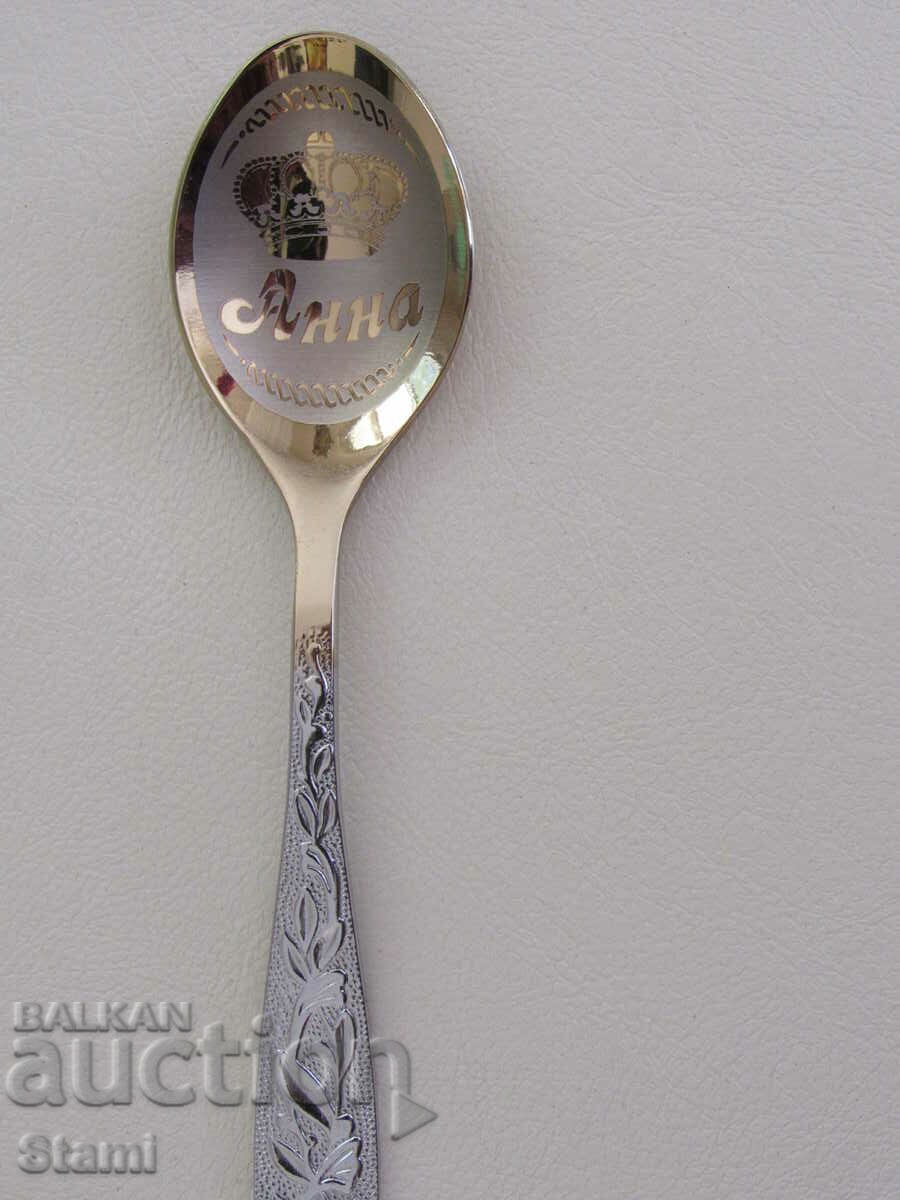 Auction Personalized coffee or tea spoon with name-Anna Auction Personalized coffee or tea spoon with name-Anna