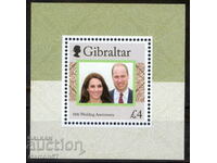 2021 Gibraltar "William and Kate's 10th wedding anniversary" - block