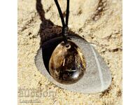 Necklace with Rutile Quartz/ gold Rutile/ Hair of Venus