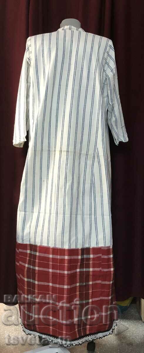 Μακρύ γυναικείο βαμβακερό πουκάμισο, λαϊκή φορεσιά - ξεκούμπωτο - 5 Μακρύ γυναικείο βαμβακερό πουκάμισο, λαϊκή φορεσιά - ξεκούμπωτο - 5