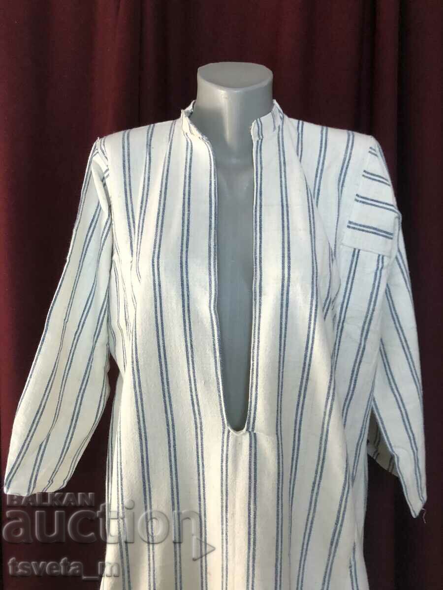 Μακρύ γυναικείο βαμβακερό πουκάμισο, λαϊκή φορεσιά - ξεκούμπωτο - 6 Μακρύ γυναικείο βαμβακερό πουκάμισο, λαϊκή φορεσιά - ξεκούμπωτο - 6