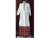 Long women's cotton shirt, folk costume - unbuttoned