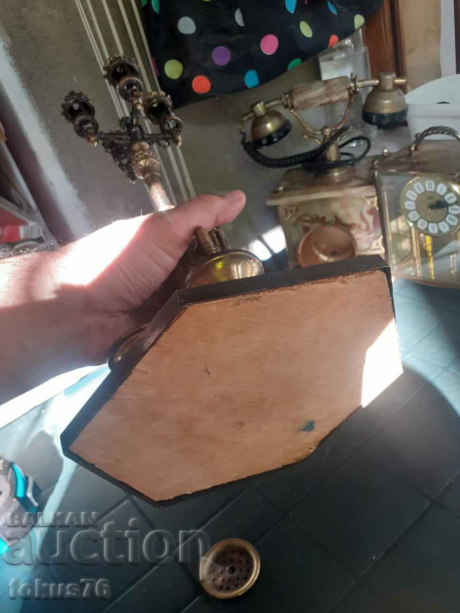 Interesting antique metal lamp - 6
