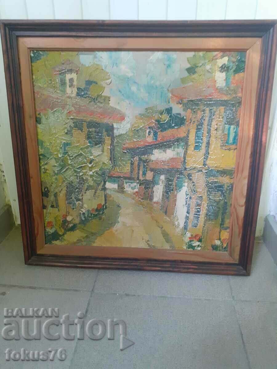 Old oil painting on canvas with frame - Dimitar Pačov frame with price 390.00 BGN | € 199.40 Old oil painting on canvas with frame - Dimitar Pačov frame with price 390.00 BGN | € 199.40