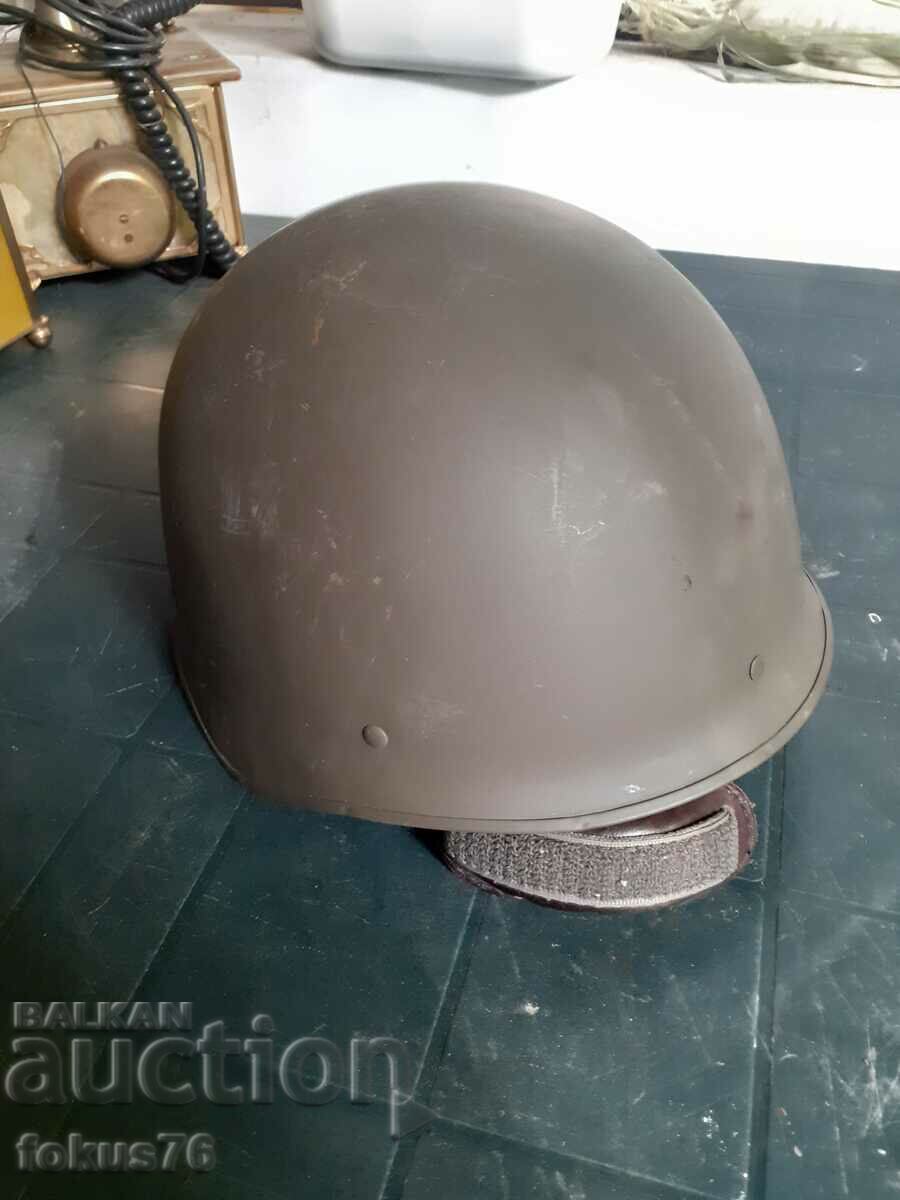 Old military French parachute helmet