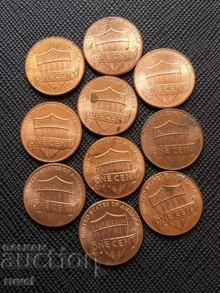 ΗΠΑ, 1 σεντ - διάφορα χρόνια με τιμή 0.80 BGN | € 0.41 ΗΠΑ, 1 σεντ - διάφορα χρόνια με τιμή 0.80 BGN | € 0.41