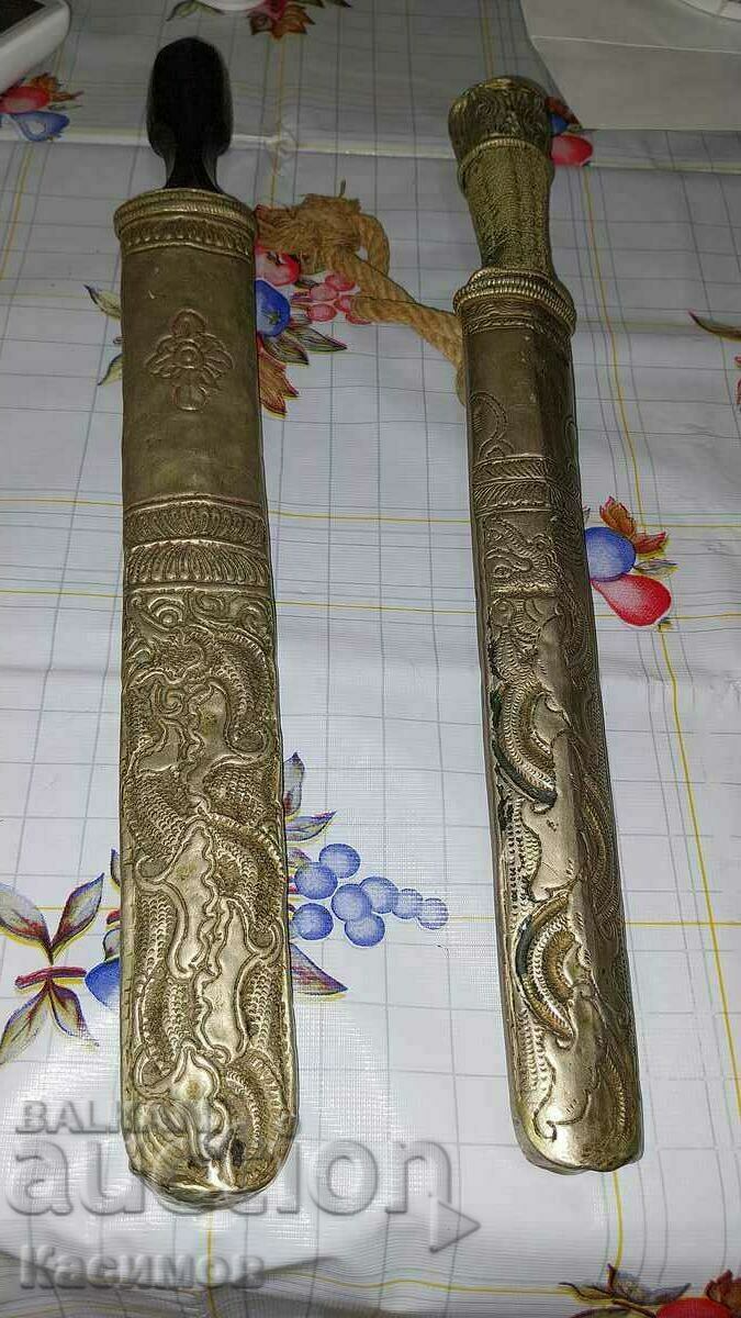 Two pieces of unique old massive Nepal Dagger, Kama