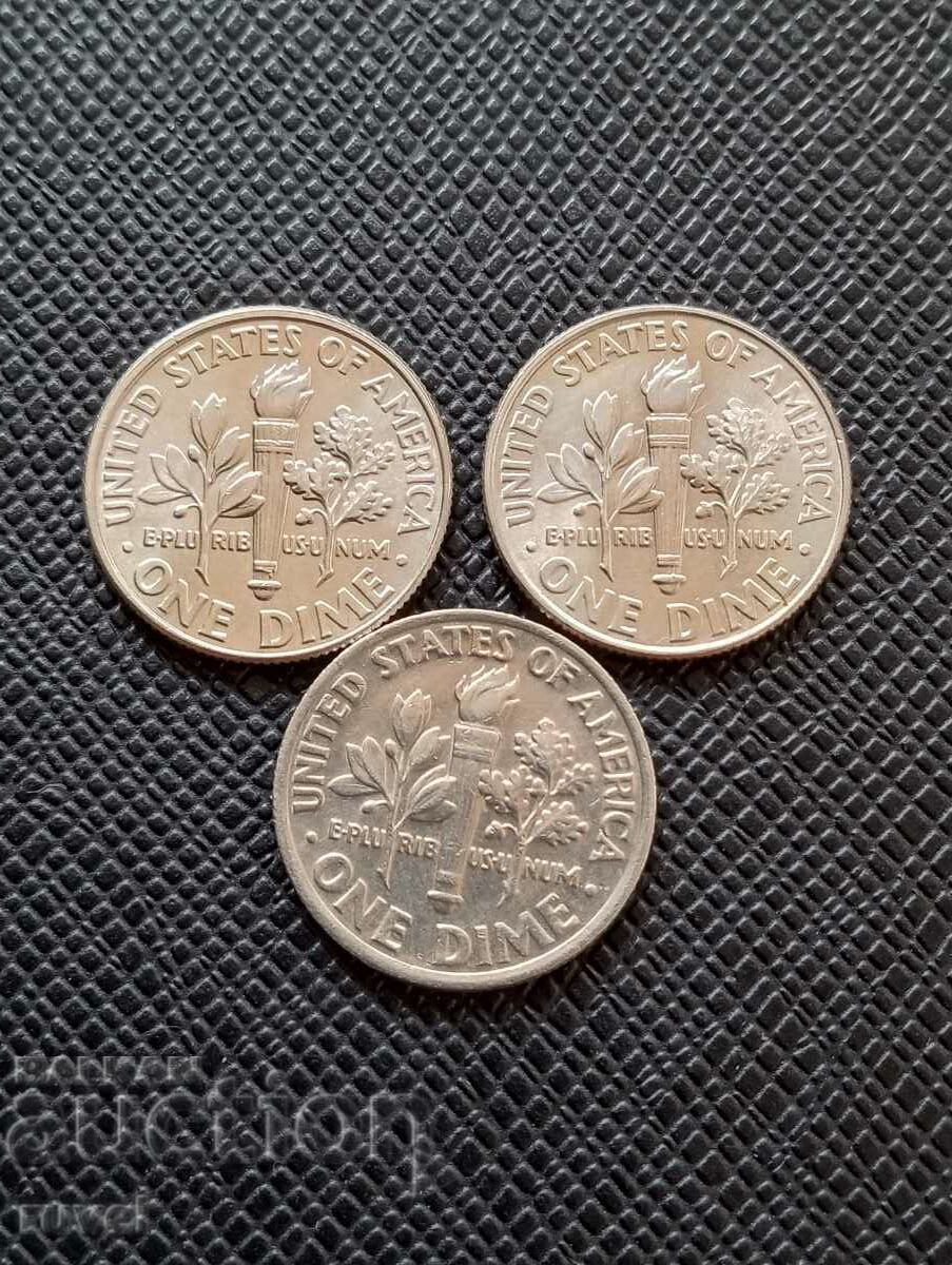 US, 10 cents - various years with price 0.80 BGN | € 0.41 US, 10 cents - various years with price 0.80 BGN | € 0.41