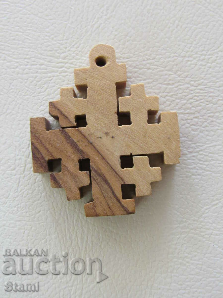 A wooden cross made of olive from Jerusalem, consecrated at the Holy Sepulcher-2 with price 26.00 BGN | € 13.29 A wooden cross made of olive from Jerusalem, consecrated at the Holy Sepulcher-2 with price 26.00 BGN | € 13.29