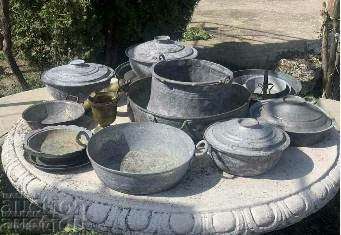 Copper dishes, furniture from a Bulgarian revival house - 19th century. with price 955.00 BGN | € 488.28 Copper dishes, furniture from a Bulgarian revival house - 19th century. with price 955.00 BGN | € 488.28