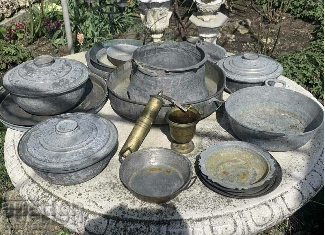 Delivery of Copper dishes, furniture from a Bulgarian revival house - 19th century. Delivery of Copper dishes, furniture from a Bulgarian revival house - 19th century.