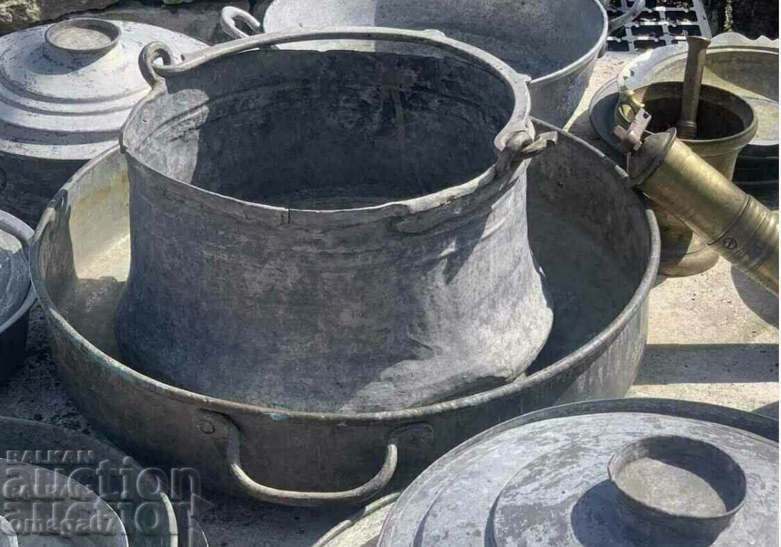 Copper dishes, furniture from a Bulgarian revival house - 19th century. - 7 Copper dishes, furniture from a Bulgarian revival house - 19th century. - 7