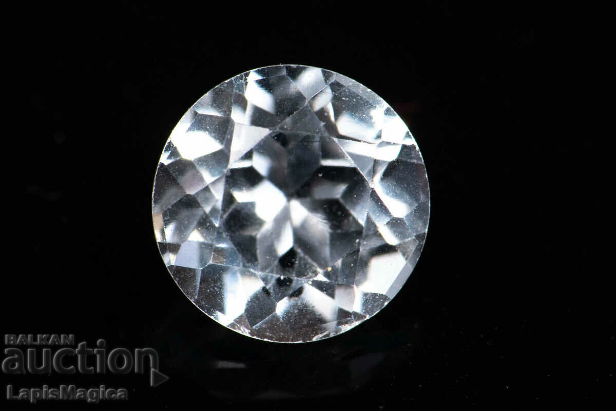 Бял топаз 0.98ct 6mm кръгла шлифовка #2