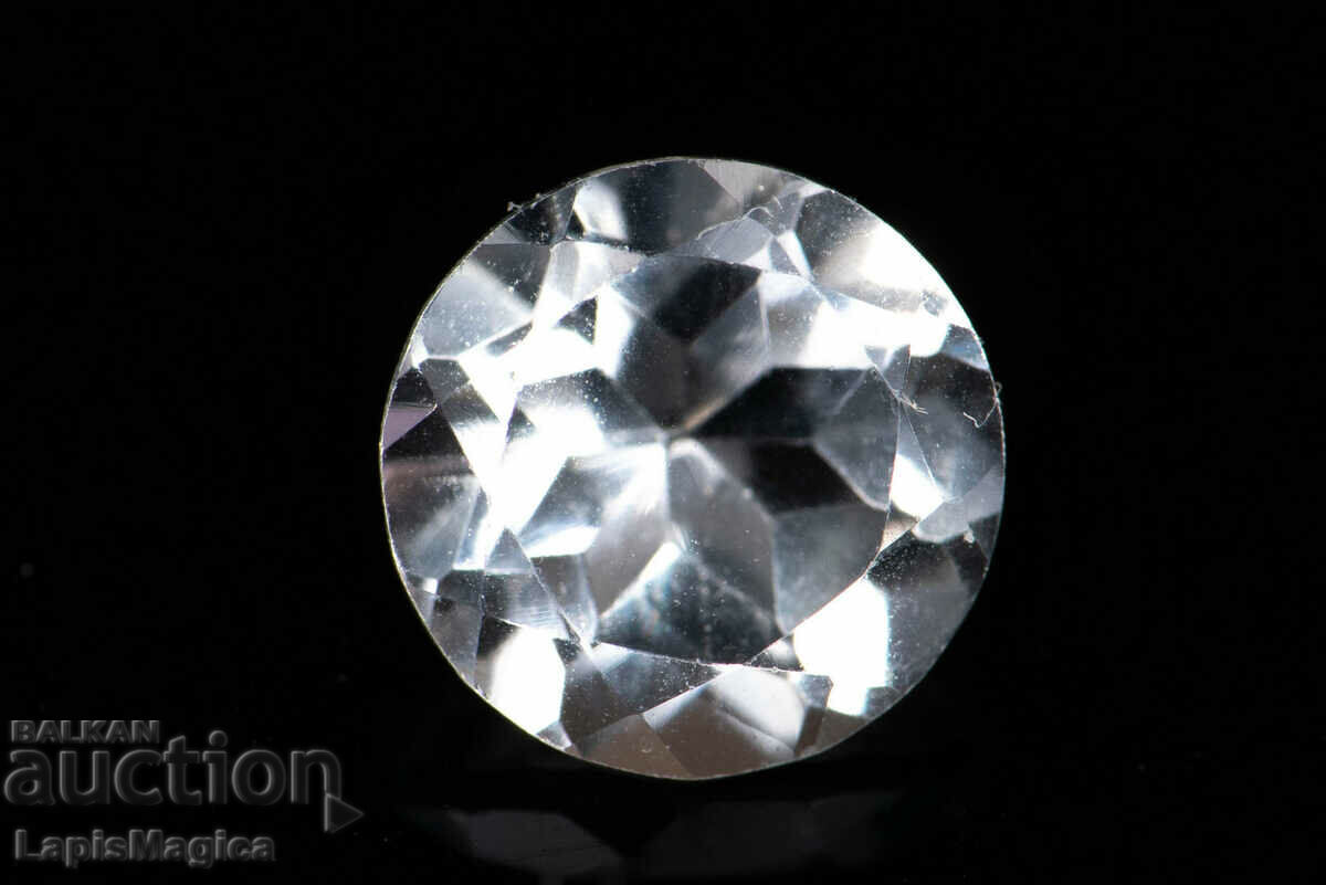 Бял топаз 1.00ct 6mm кръгла шлифовка #4