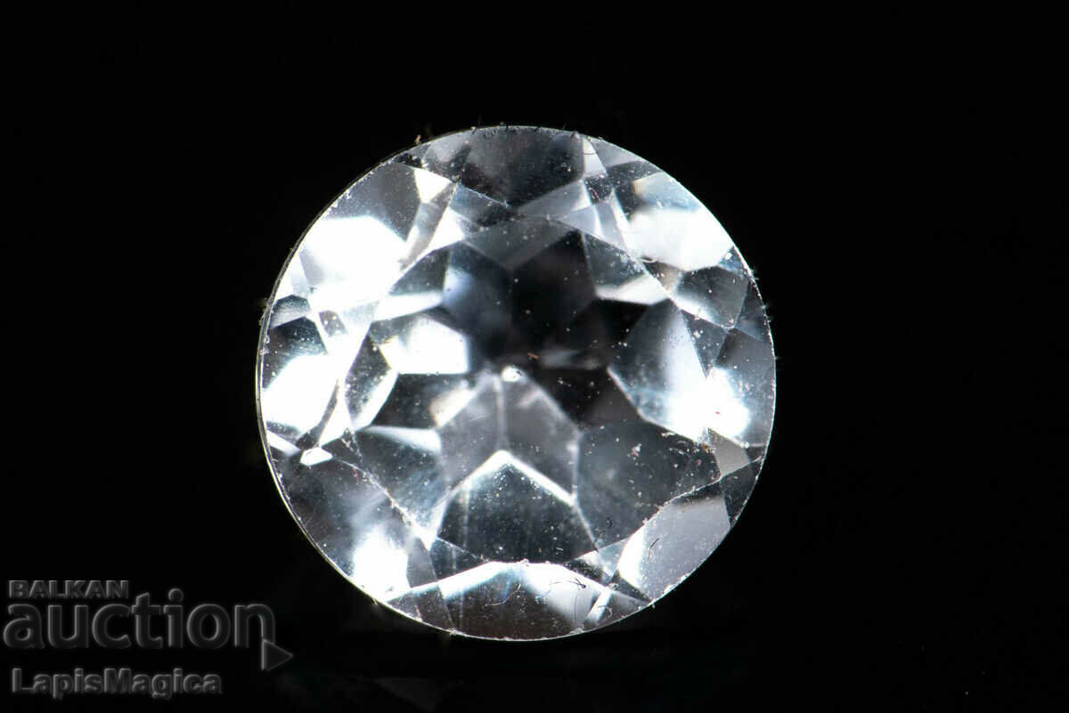 Бял топаз 1.01ct 6mm кръгла шлифовка #6