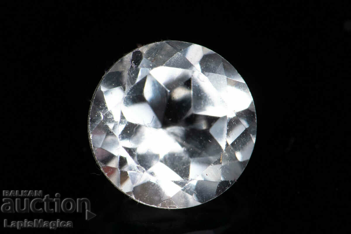 Бял топаз 1.08ct 6mm кръгла шлифовка #10