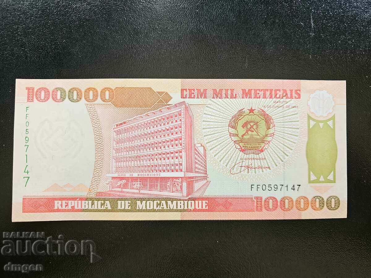 100.000 de meticali Mozambic UNC