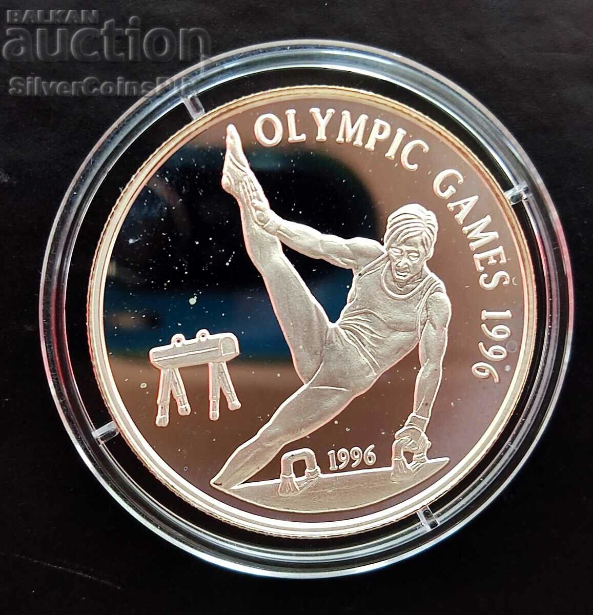 Silver 1$ Gymnastics 1996 Olympiad Samoa and Sisyphus