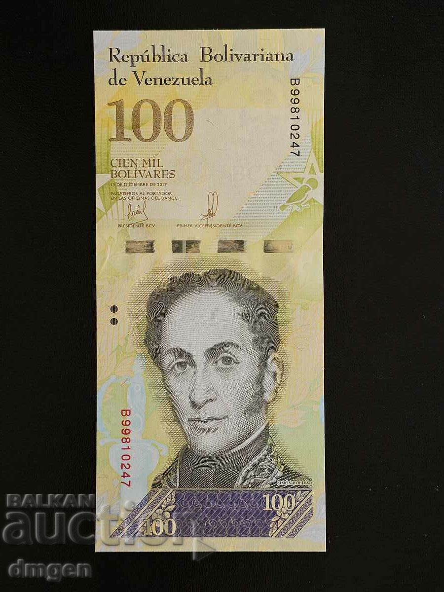 100,000 Bolivar Venezuela 2017 UNC