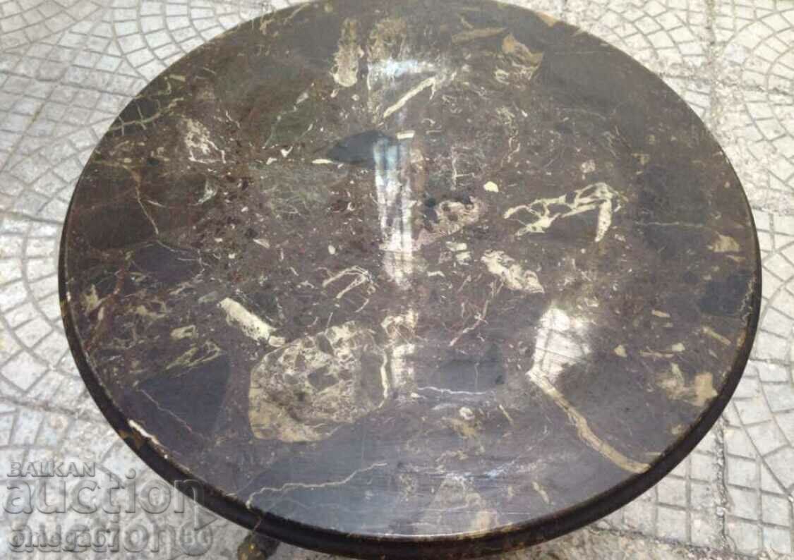 A unique vintage Empire table with a fossil marble top! - 5 A unique vintage Empire table with a fossil marble top! - 5
