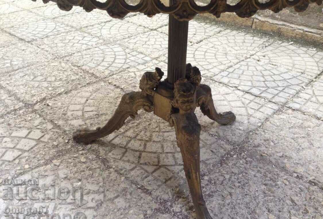 A unique vintage Empire table with a fossil marble top! - 6 A unique vintage Empire table with a fossil marble top! - 6