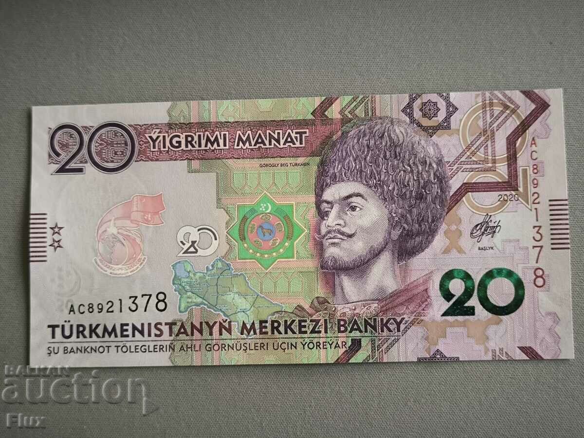 Banknote - Turkmenistan - 20 manat UNC | 2017