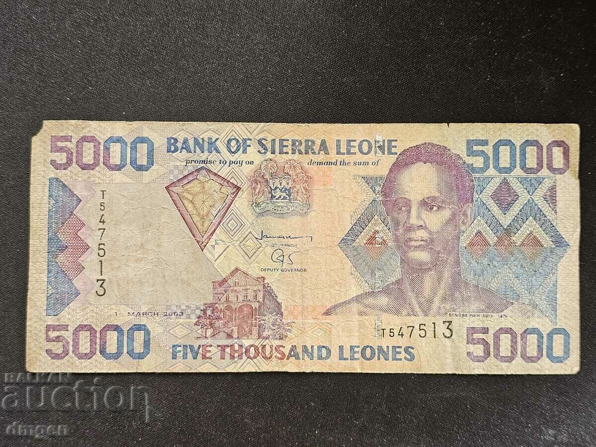 5000 Sierra Leone Leone 2003