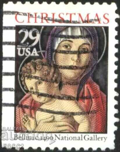 Stamped Religion Christmas 1992 from USA