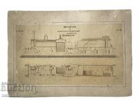 Old map, board: Locomotive for mail and mixed trains