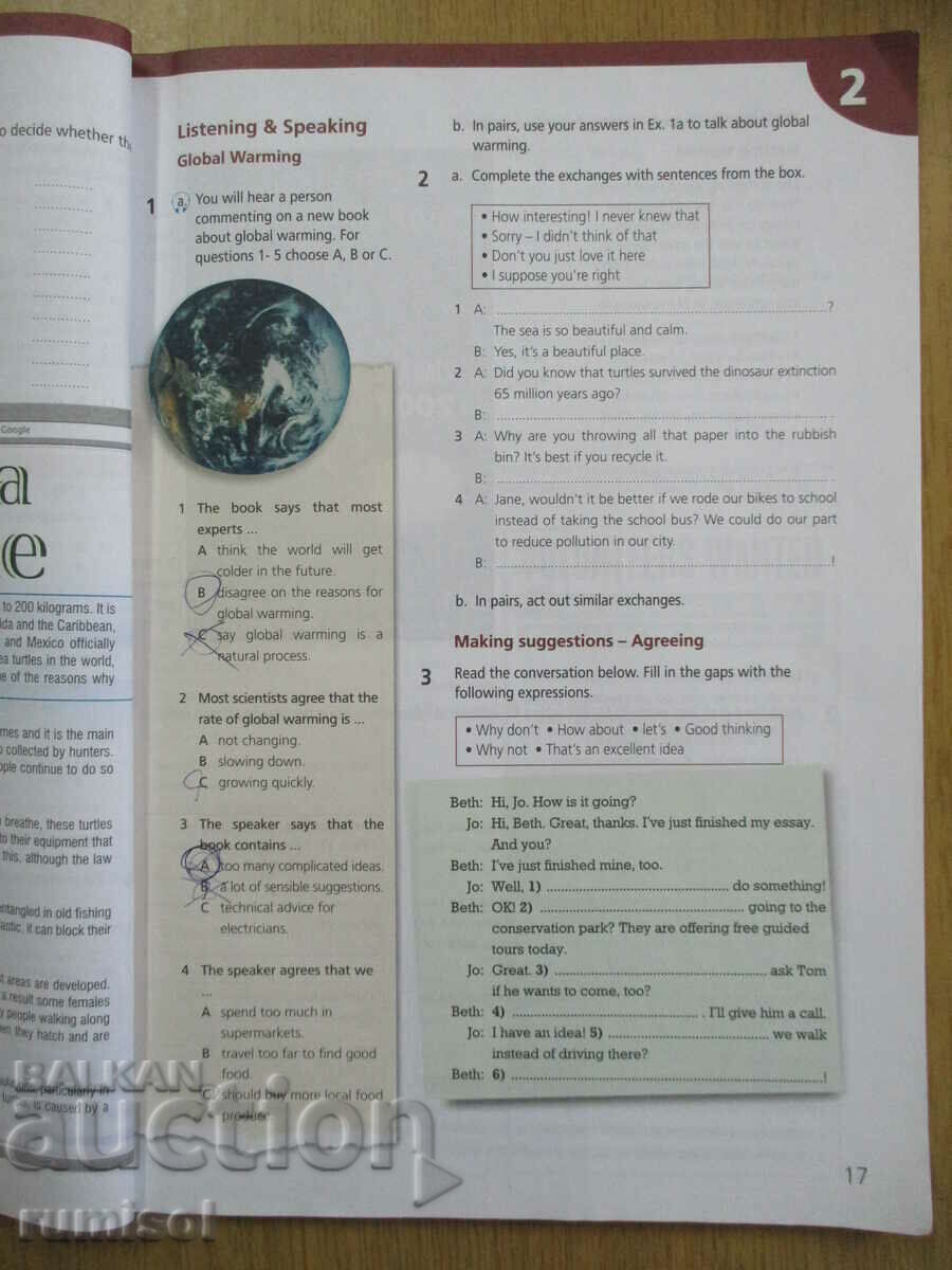 Auction Upstream for Bulgaria - Workbook for the 8th grade, p. 3, B1+ Auction Upstream for Bulgaria - Workbook for the 8th grade, p. 3, B1+