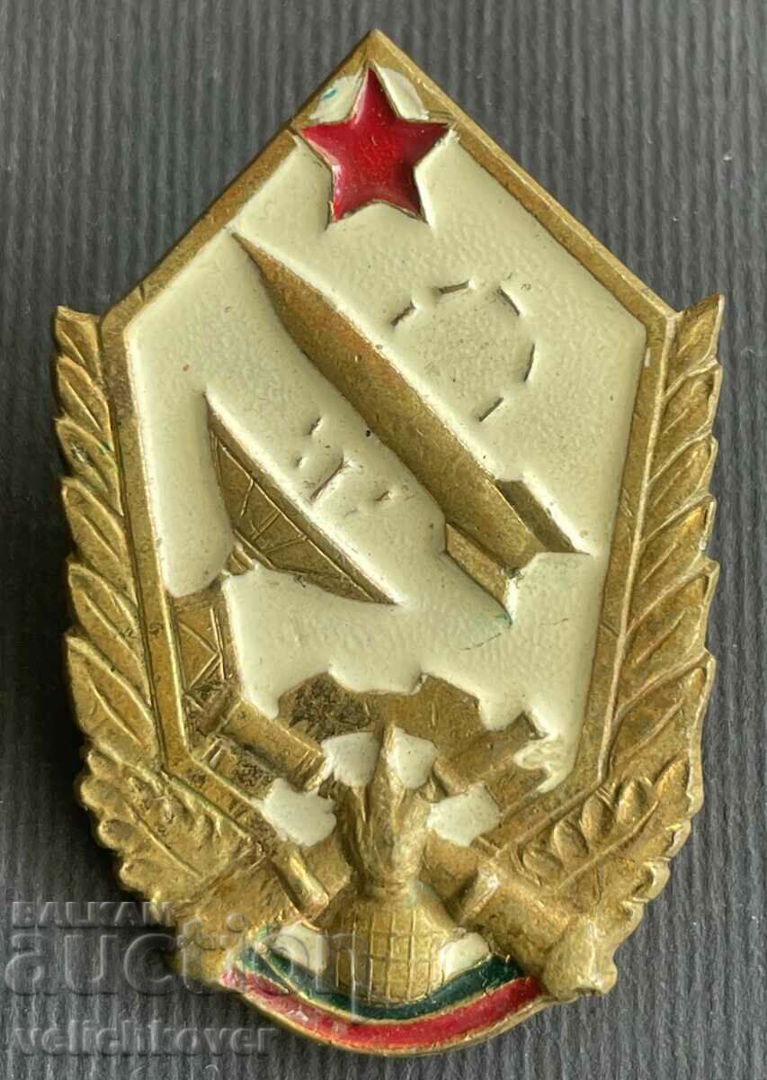 38055 Bulgaria military insignia Artillery and Air Defense on screw 70s.