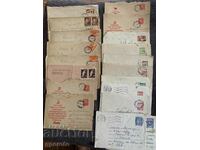 Lot of traveled Bulgarian old envelopes-19 pcs.-NRB-1956-1977.