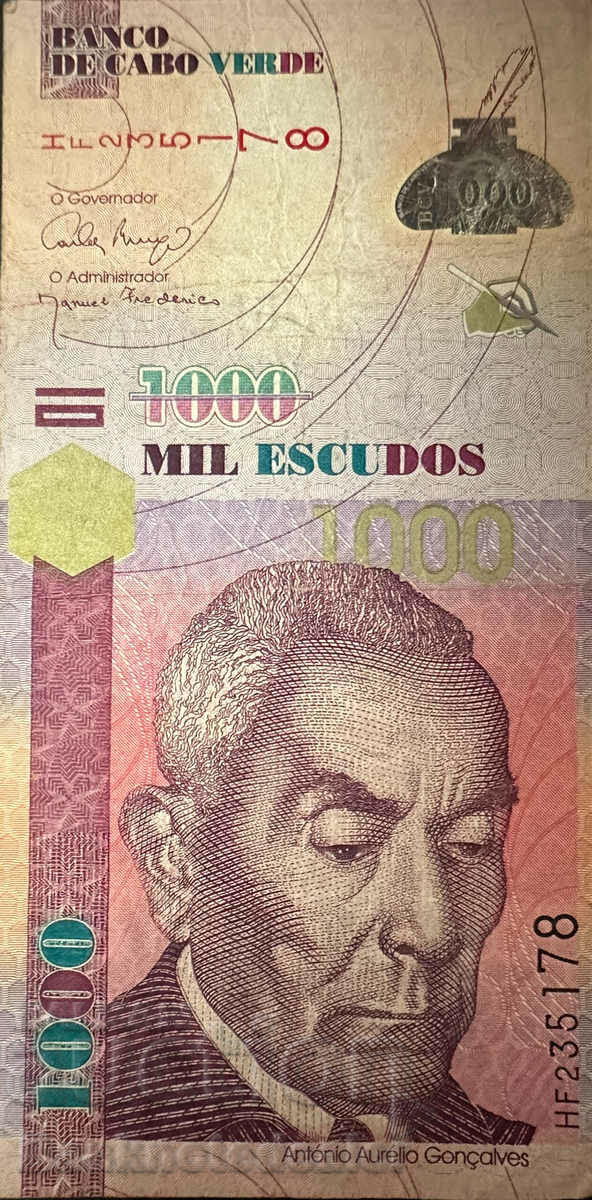 Auction Cape Verde 1000 Escudos 2007 Pick 70 Ref 9052 Auction Cape Verde 1000 Escudos 2007 Pick 70 Ref 9052