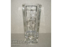 Crystal glass vase 17cm art deco 1940s preserved