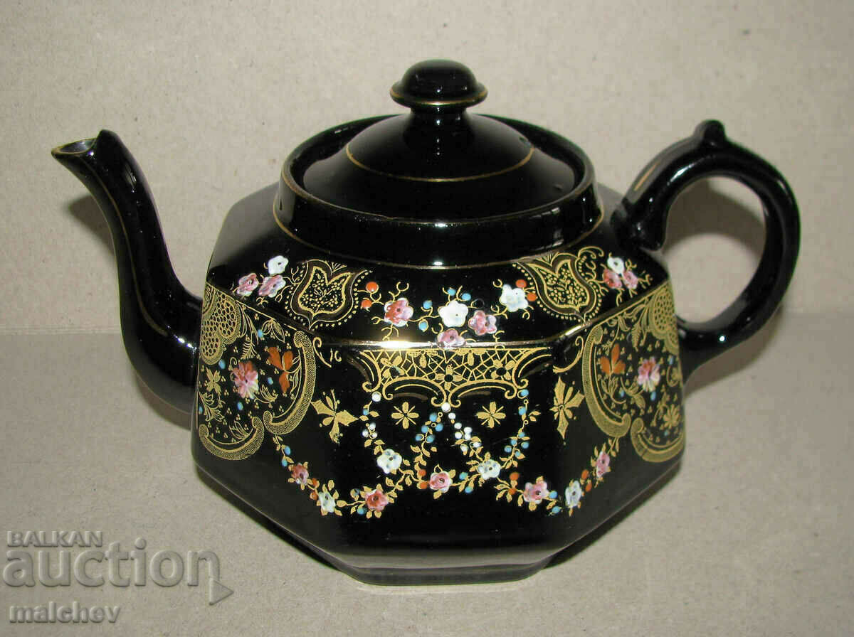 Q & S Cleveland English Porcelain Teapot Διακοσμημένο στο χέρι