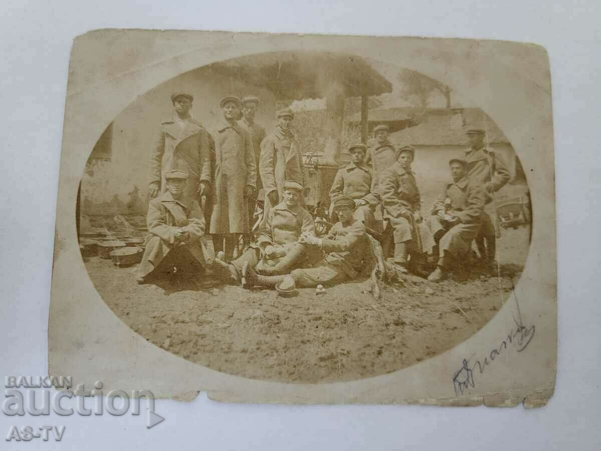 Fotografie veche militară, card