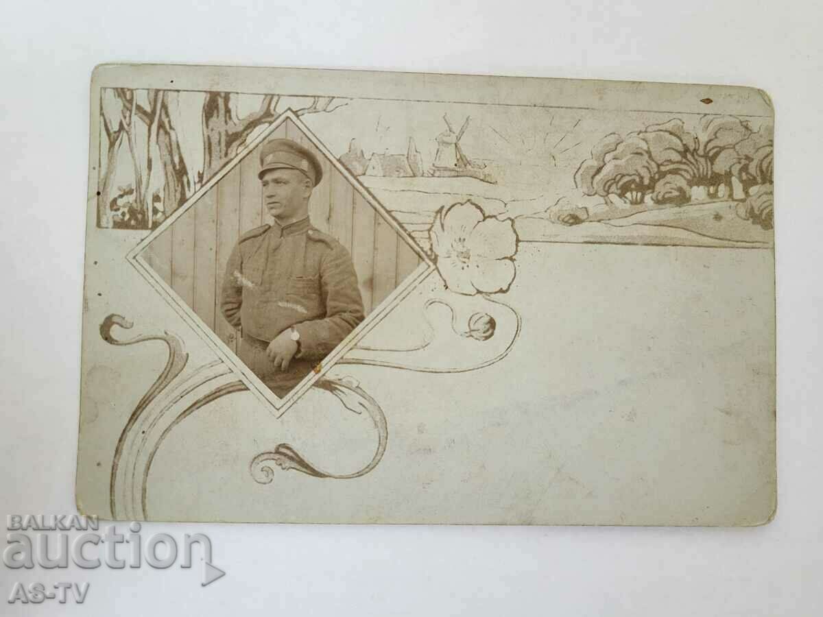 Old military photo, card