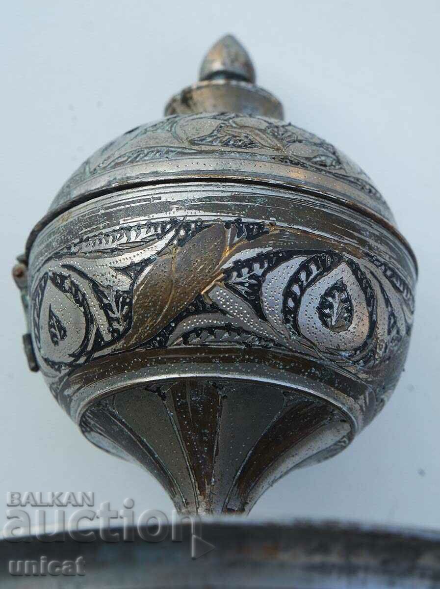 Delivery of Antique antique censer, engraved, silver plated Delivery of Antique antique censer, engraved, silver plated