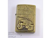 Gasoline lighter type ZIPPO metal 3D embossed