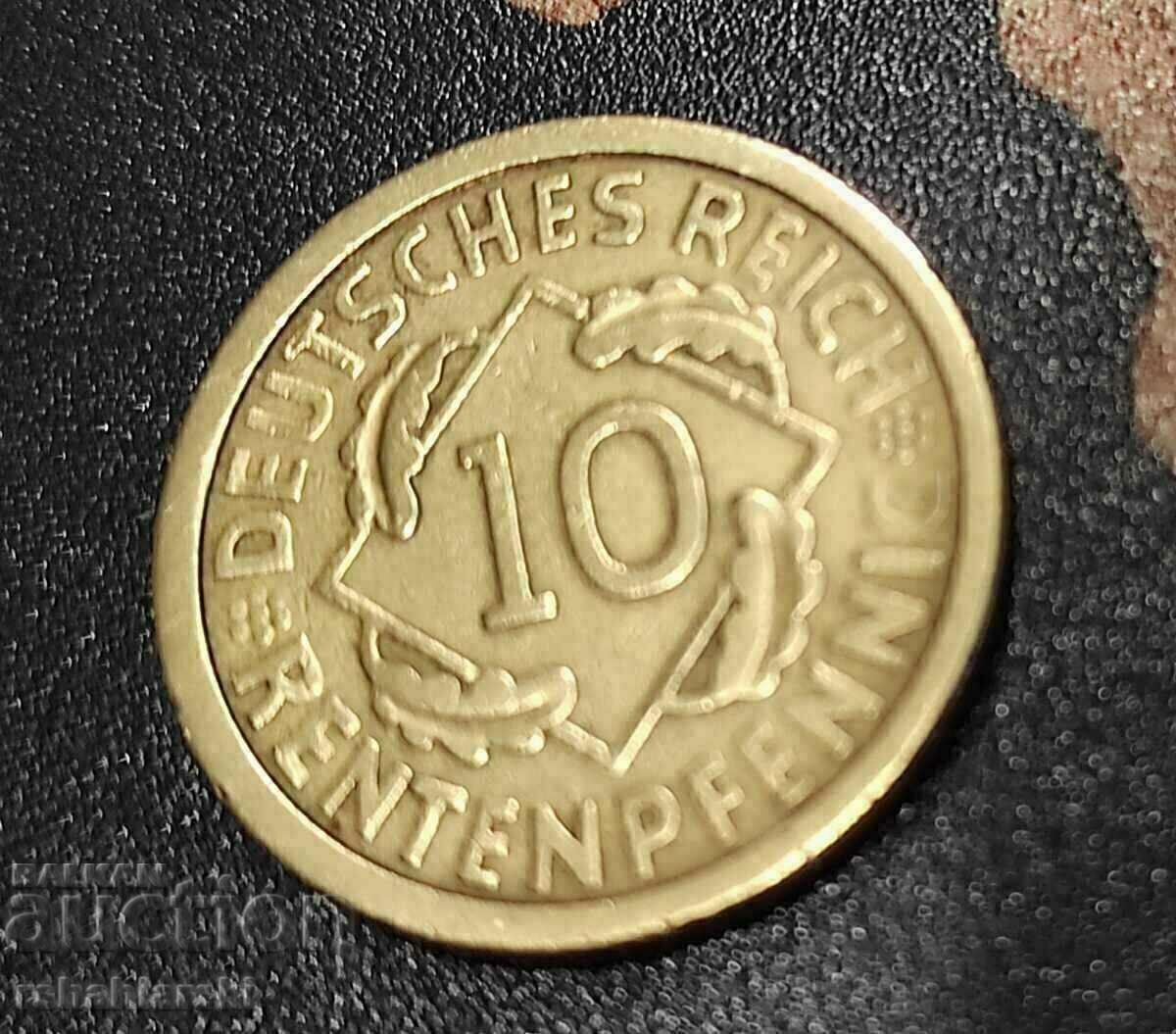 Germania 10 Reichspfennig, 1924