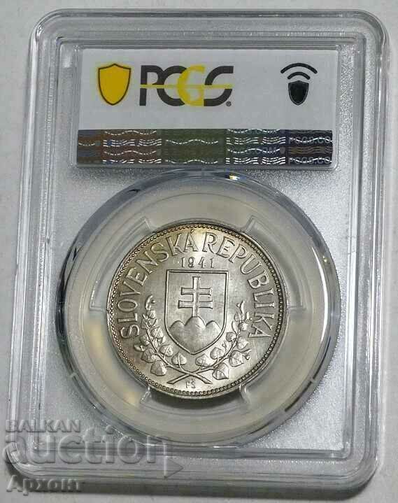 20 крони 1941 година Словакия MS62 PCGS - 5 20 крони 1941 година Словакия MS62 PCGS - 5