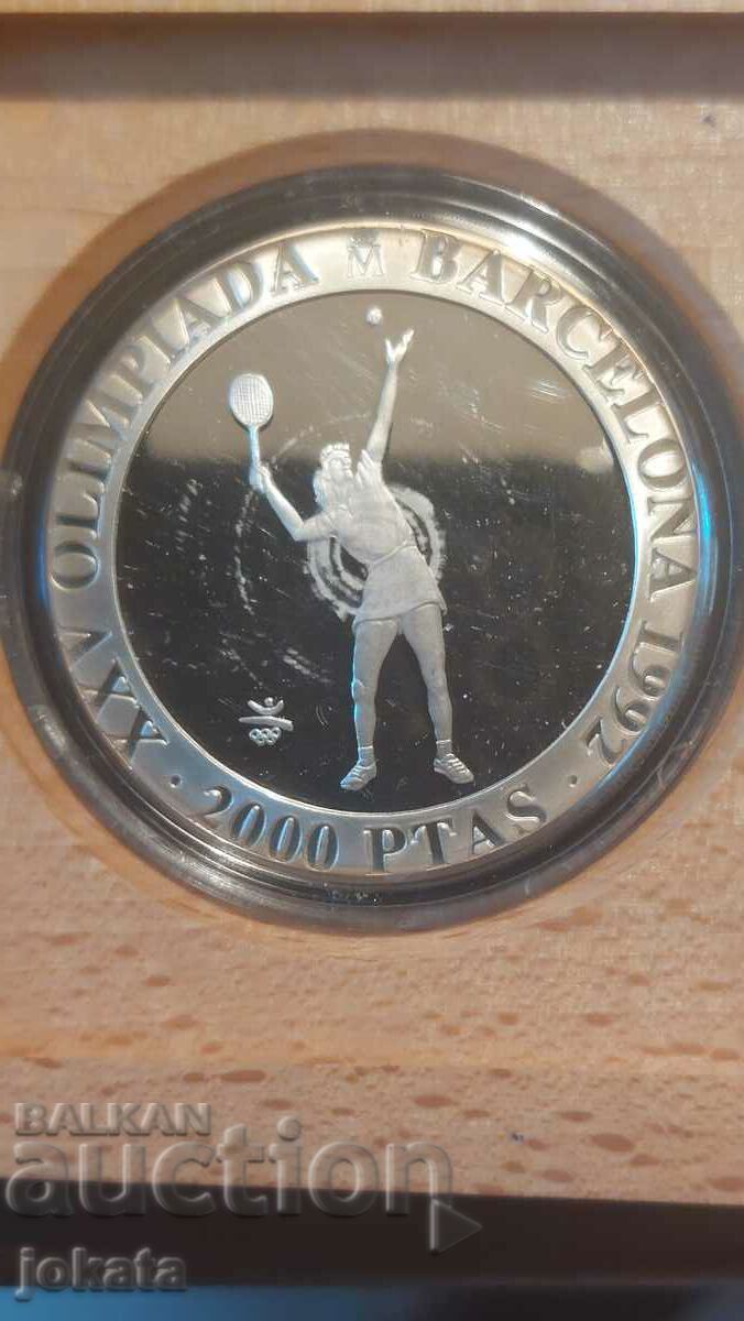 2000 pesetas silver proof