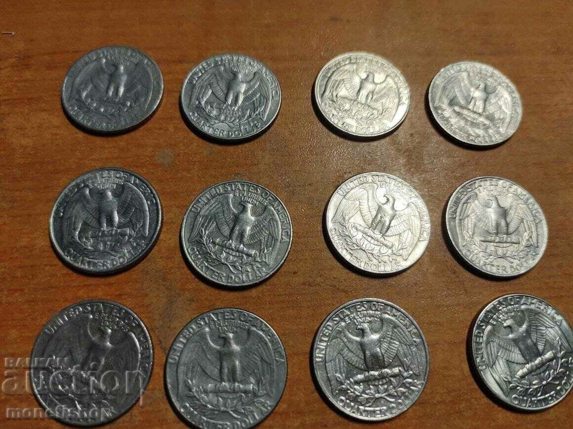 12 τεμ. αμερικάνικα δολάρια με τιμή 25.00 BGN | € 12.78 12 τεμ. αμερικάνικα δολάρια με τιμή 25.00 BGN | € 12.78