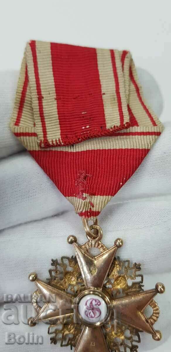 Rare gold Russian Imperial Order of St. Stanislav III st. - 6 Rare gold Russian Imperial Order of St. Stanislav III st. - 6