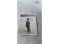 Photo Girl in vintage swimsuit on the beach 1937