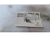 Photo Man Woman and Boy on the Beach 1937